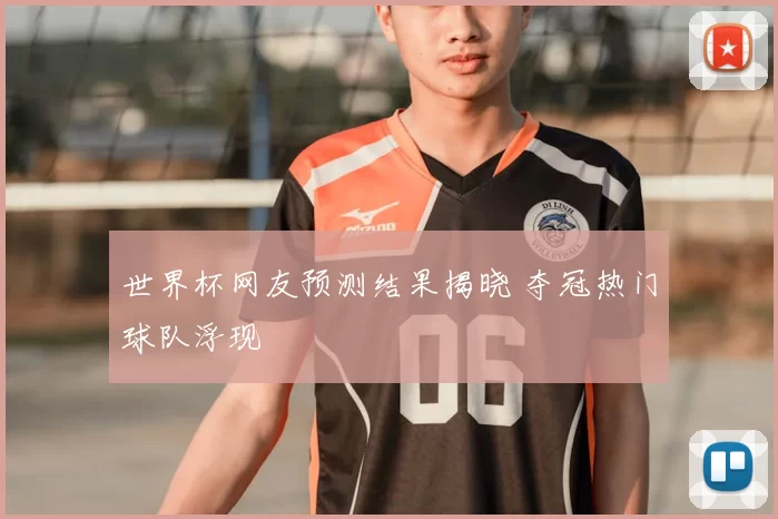 世界杯网友预测结果揭晓 夺冠热门球队浮现