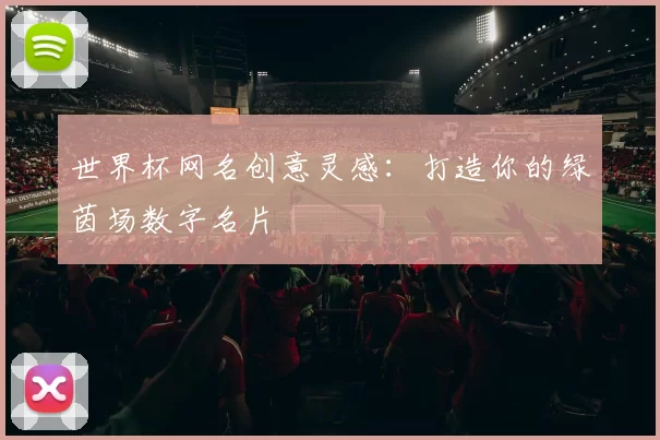 世界杯网名创意灵感:打造你的绿茵场数字名片